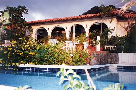 Statia villa with Quill in the background